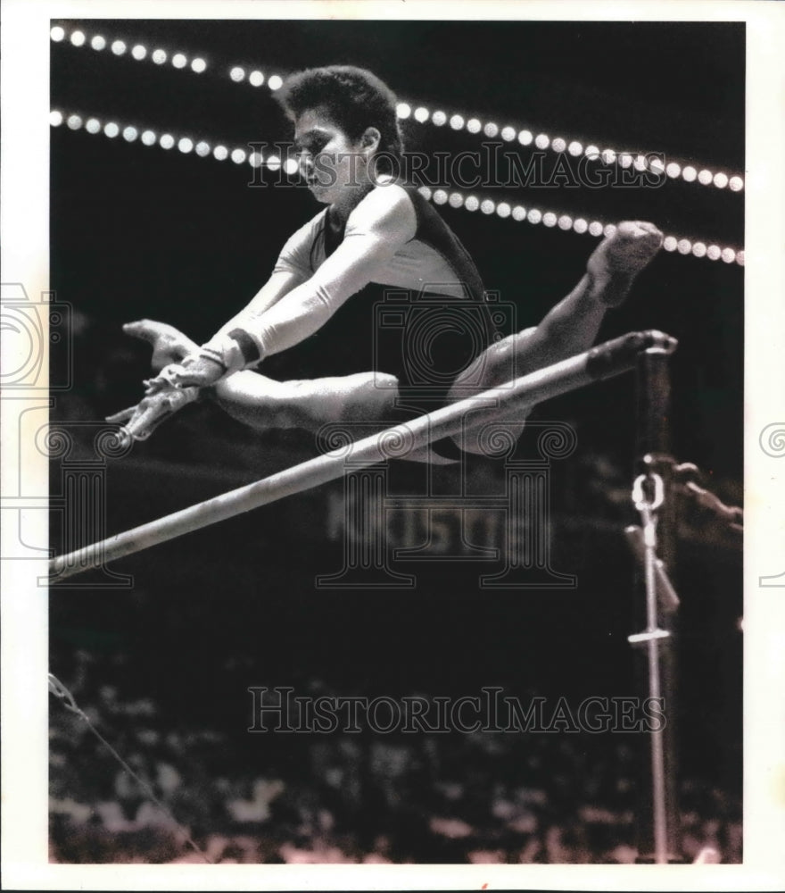 1988 Press Photo Gymnast Christy Henrich at the United states Championships- Historic Images
