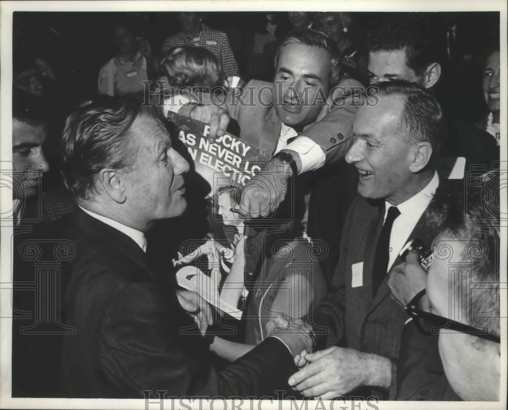 1968 Press Photo Nelson Rockefeller asked for autograph, Milwaukee - mjb49387- Historic Images