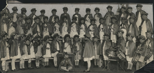 1928 Press Photo Milwaukee's St Sebastian Kindergarten band rehearses