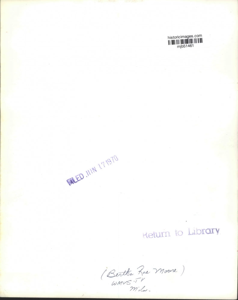 1970 Press Photo Bertha Rae Moore, WMVS-TV, Milwaukee. - mjb51461