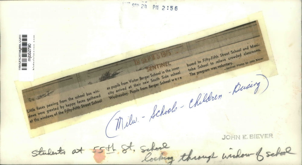 1975 Press Photo Students of 55th Street School Students, Milwaukee, Wisconsin