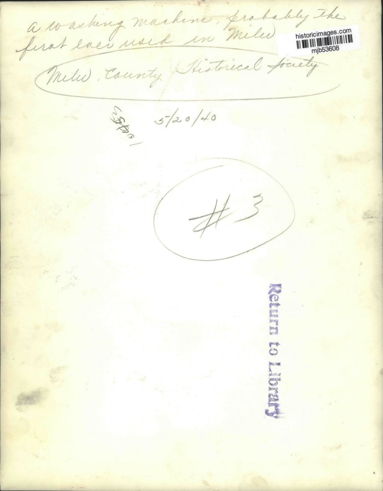 1940 Press Photo Milwaukee County Historical Society first ever washing machine