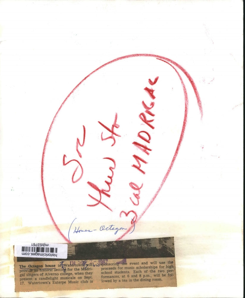 1967 Press Photo The Octagon House in Watertown - mjb53761