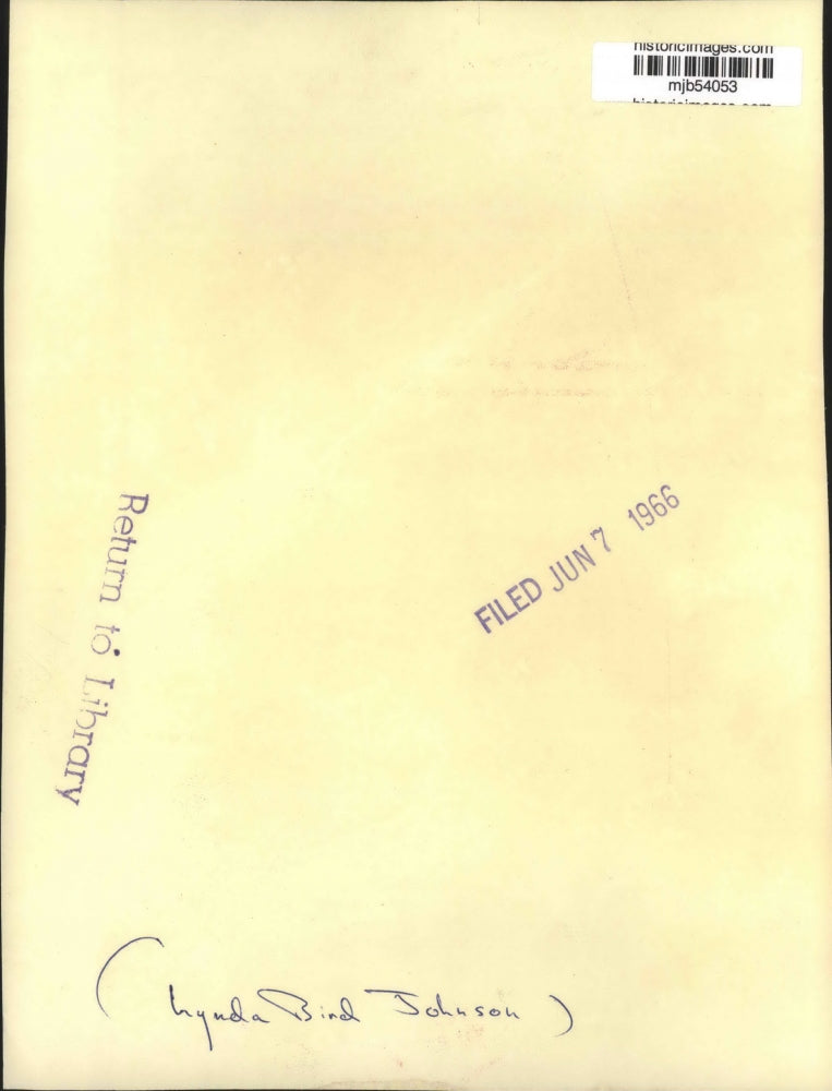 1966 Press Photo President and Mrs. Johnson at graduation of Lynda, Texas.