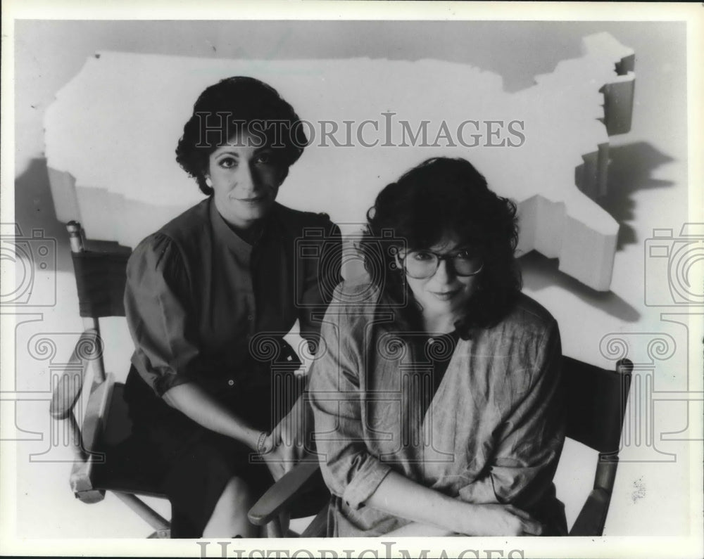 1984 Press Photo &quot;Summer Sunday, USA&#39;s&quot; anchors Andrea Mitchell &amp; Linda Ellerbee- Historic Images