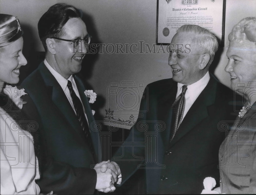 1957 Press Photo Stewart G. Honeck Wisconsin Attorney General &amp; Wife in Madison- Historic Images