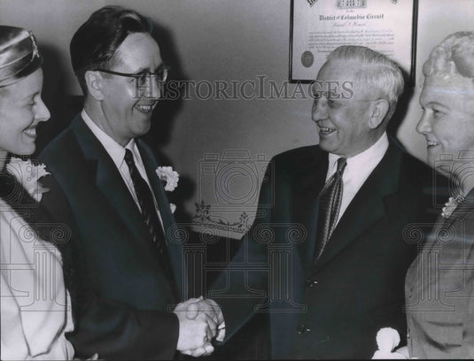 1957 Press Photo Stewart G. Honeck Wisconsin Attorney General & Wife in Madison- Historic Images
