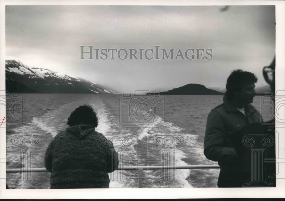 1989 Press Photo Prince William Sound Viewed From Excursion Boat- Historic Images