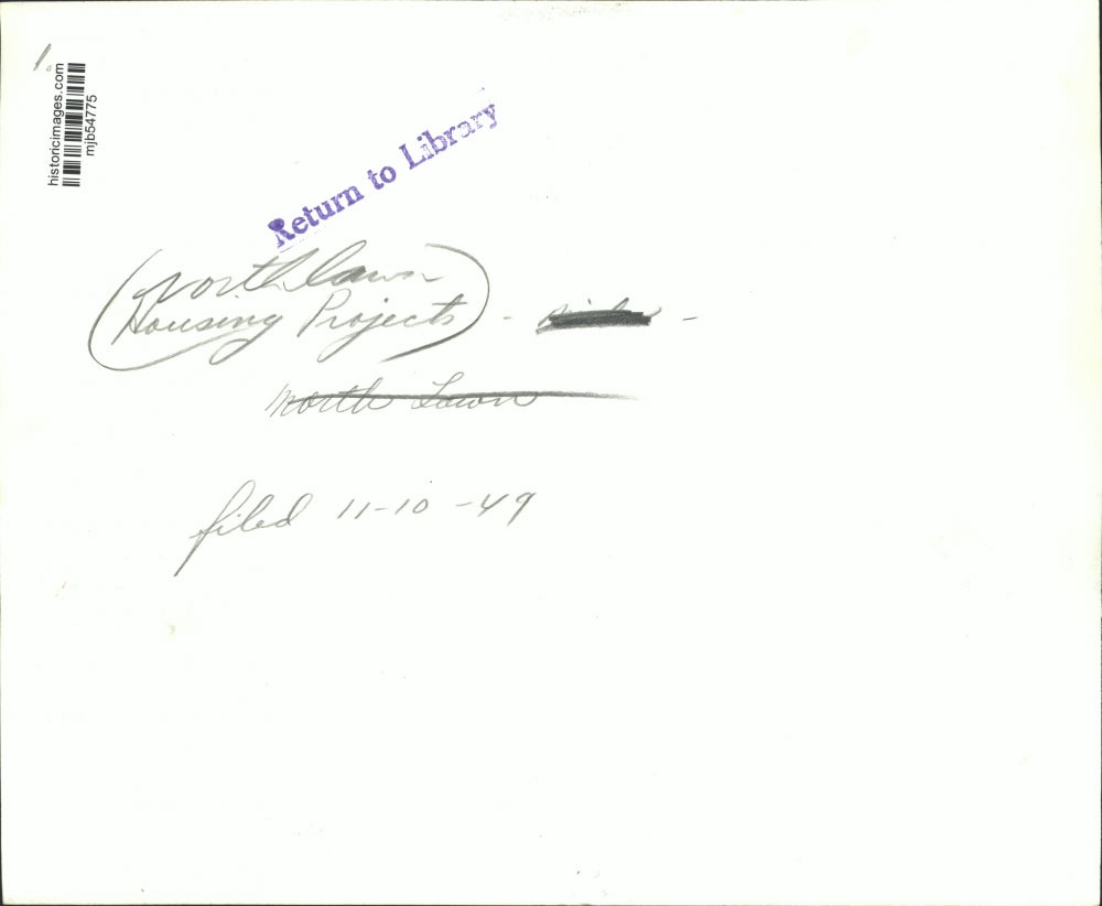 1949 Press Photo The North Lawn Housing Projects in Milwaukee - mjb54775