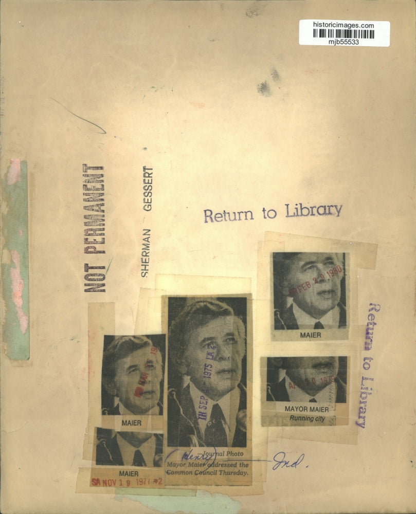 1975 Press Photo Mayor Henry Maier addresses the Common Council, Milwaukee