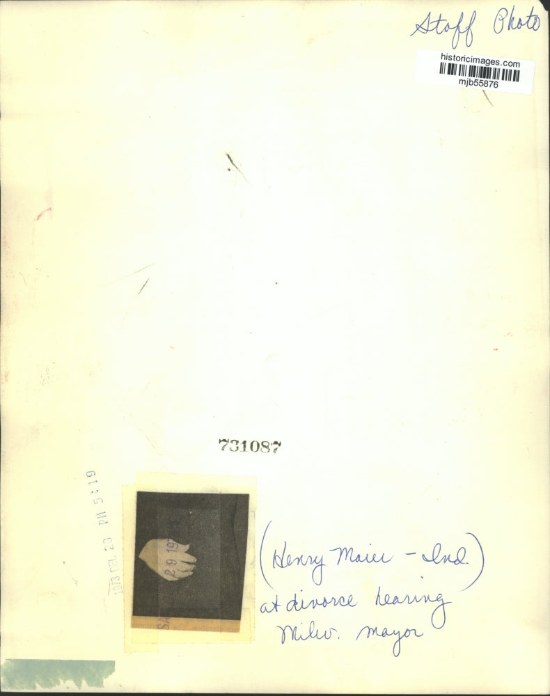 1973 Press Photo Milwaukee Mayor Henry W. Maier at divorce hearing - mjb55876