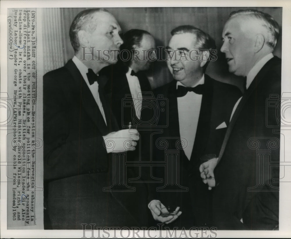 1965 Press Photo Reception of Norway embassy in Londo. - mjb56300