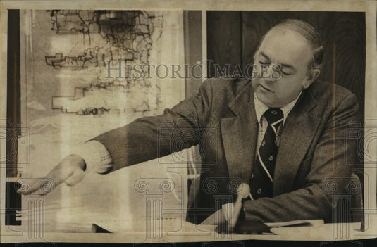 1976 Press Photo School Superintendent McMurrin Milwaukee integration hearings