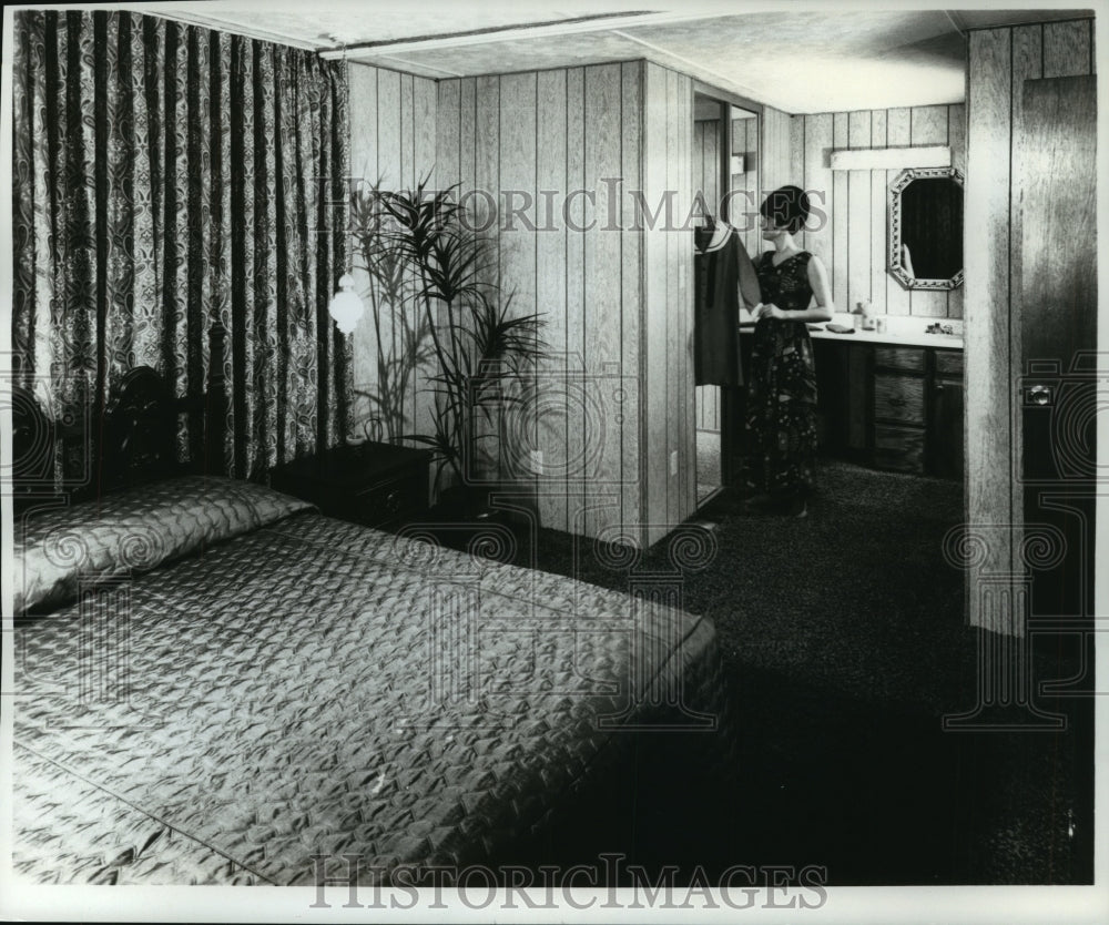 1969 Press Photo Mobile Homes Manufacturer Association's stylish mobile home