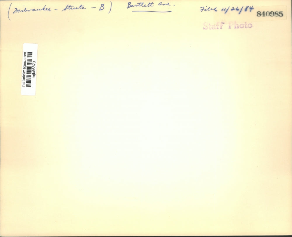 1984 Press Photo Homes on Bartlett Avenue, Milwaukee. - mjb56873