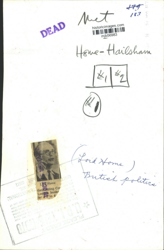 1963 Press Photo Sir Alec Douglas Home, British Prime Minister - mjb56983