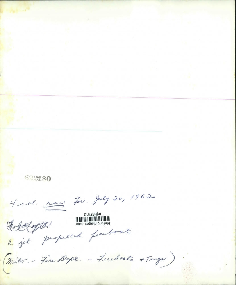 1962 Press Photo Jet Propelled Fireboat, Milwaukee, WIsconsin - mjb57813