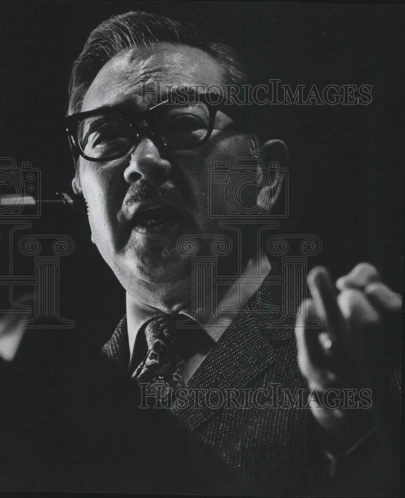 1970 Press Photo S. I. Hayakawa, president of San Francisco State University