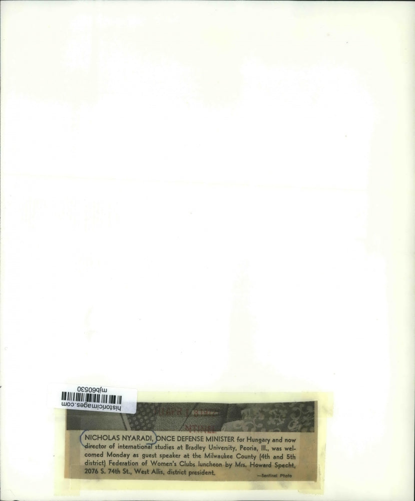 1972 Press Photo Nicholas Nyaradi, Director at Bradley University, Illinois