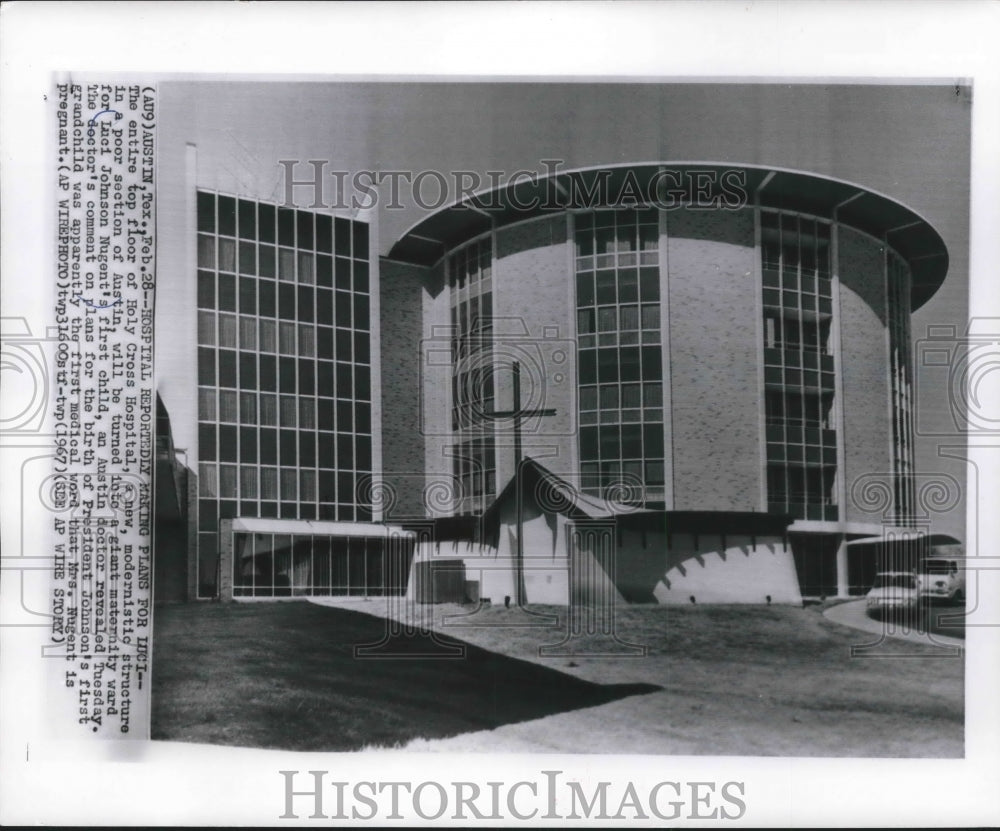 1967 Press Photo Holy Cross Hospital top floor maternity ward for Luci Nugent- Historic Images