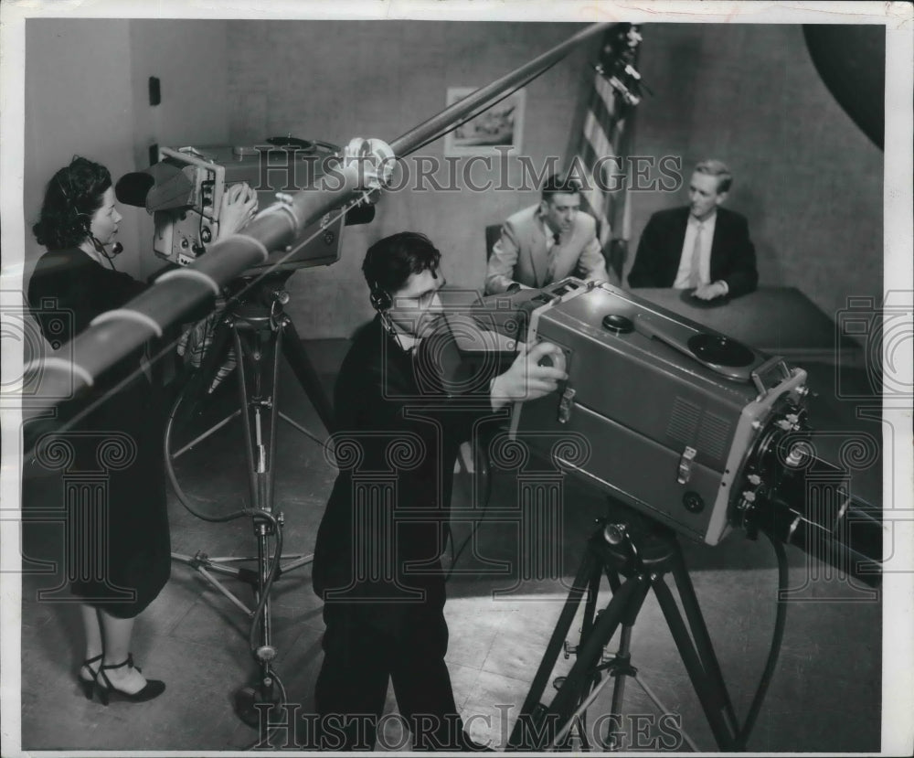 1958 Press Photo Ministers participate in television workshop Milwaukee