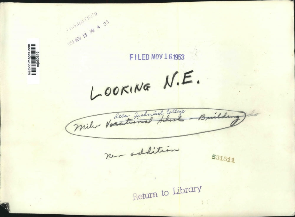 1953 Press Photo New building at Milwaukee Area Technical College, Milwaukee