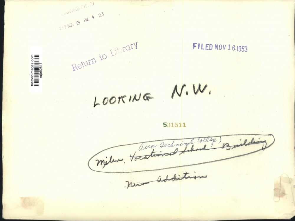 1953 Press Photo New building at Milwaukee Area Technical College, Milwaukee