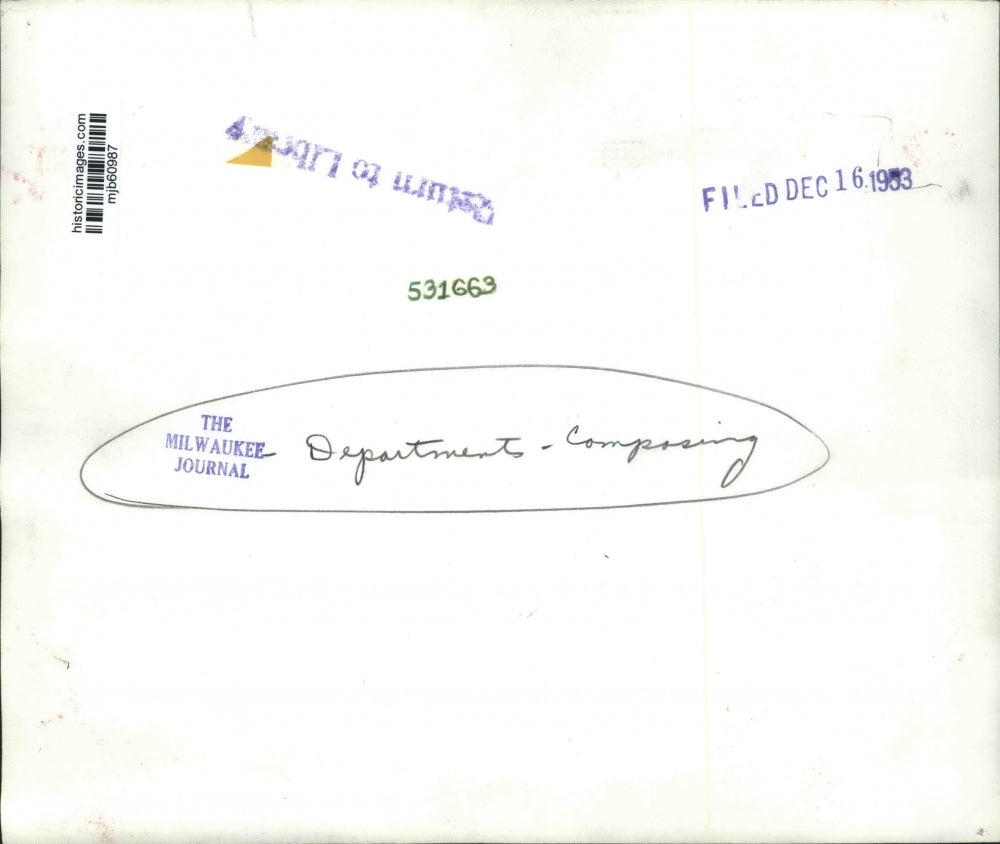 1953 Press Photo The Milwaukee Journal Composing Department - mjb60987