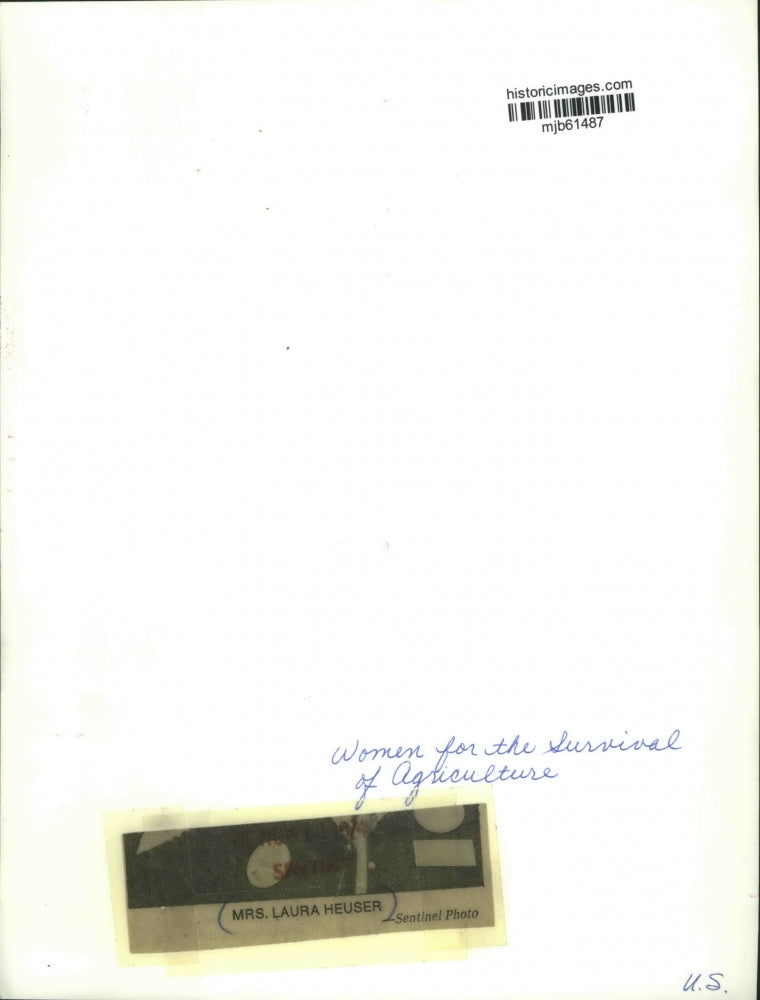 1974 Press Photo Women for Survival of Agriculture Laura Heuser in United States