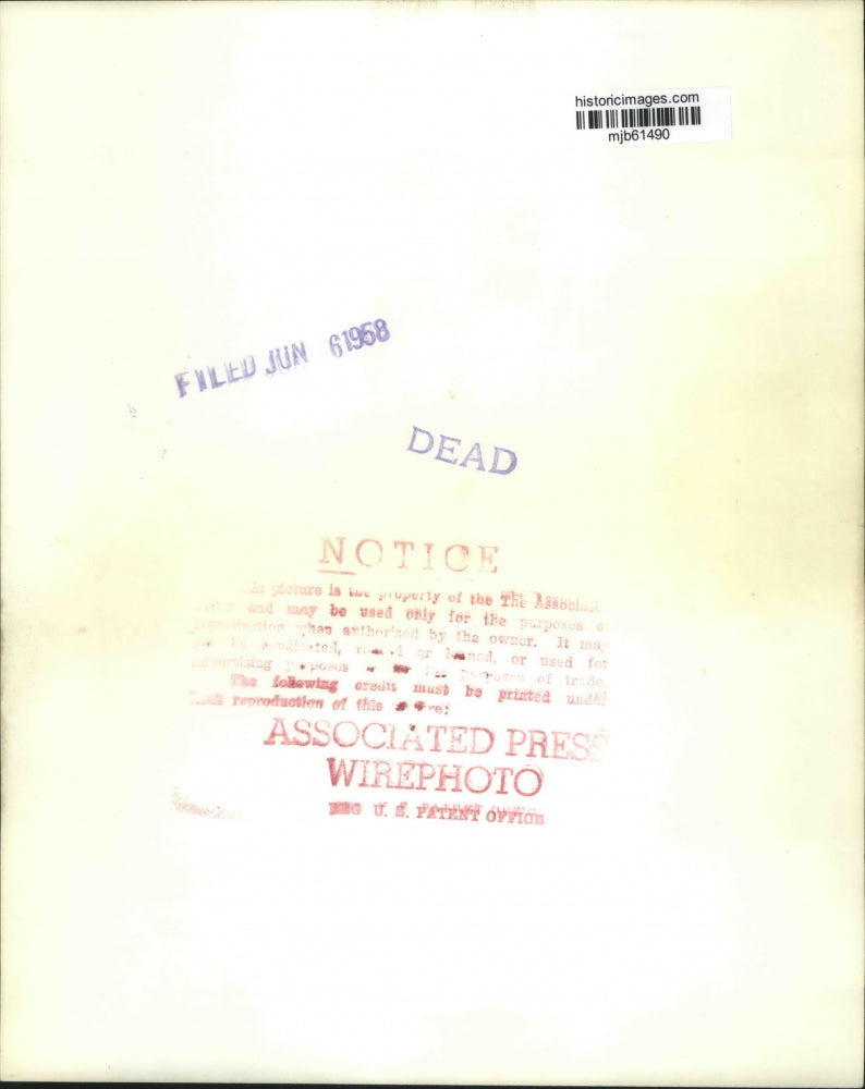 1958 Press Photo West Germany President Theodor Heuss calls US Congress session