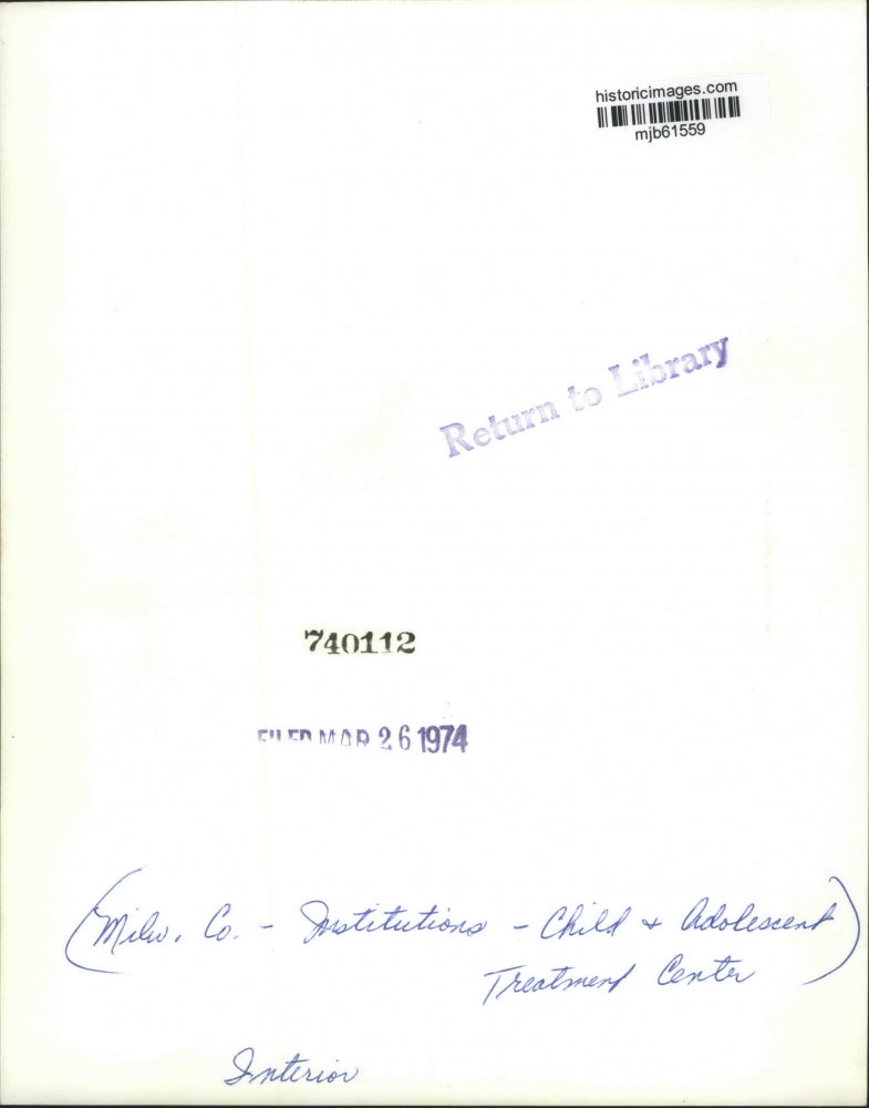 1974 Press Photo Child and Adolescent Treatment Center, Milwaukee - mjb61559