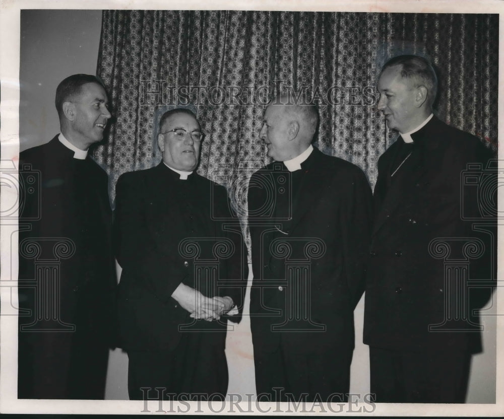 1956 Press Photo Four bishops from around the nation meet in New York
