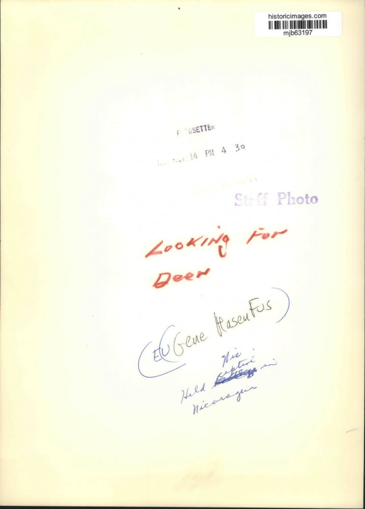 Press Photo Wisconsin Native Eugene Hasenful Held Captive in Nicaragua