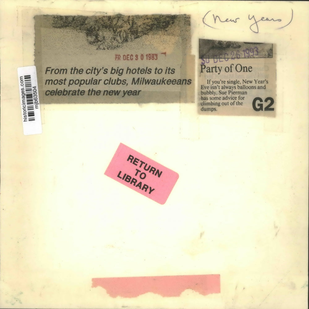 1983 Press Photo Milwaukeeans celebrate the new year in big hotels and clubs.