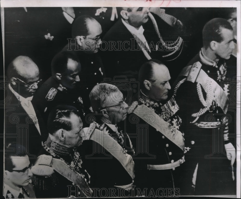 1964 Press Photo Royalty at funeral for King Paul of Greece - mjb64108