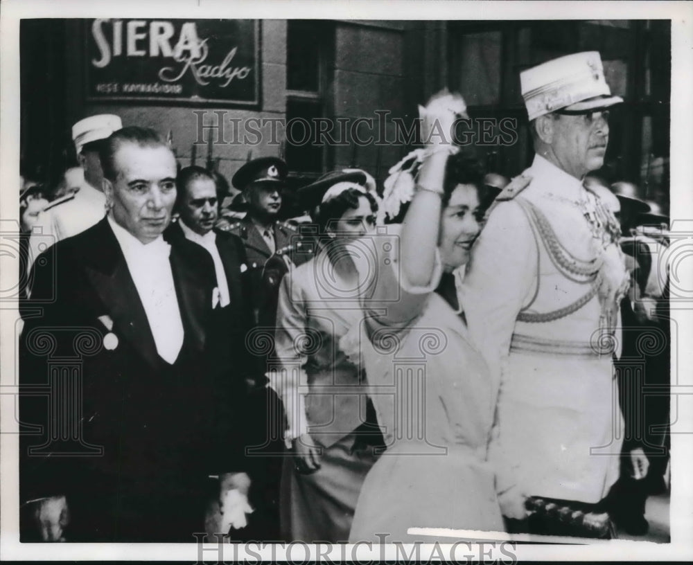 1952 Press Photo King Paul and Queen Frederika of Greece visit Turkey