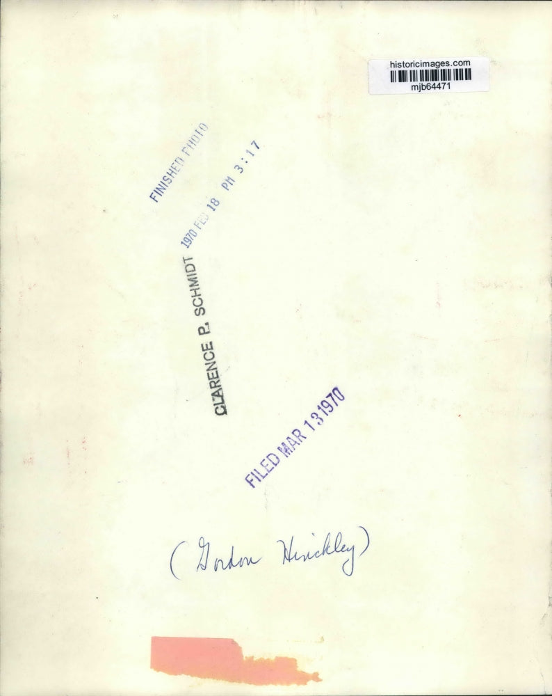 1970 Press Photo Gordon Hinkley - mjb64471