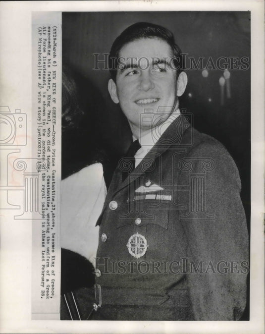 1964 Press Photo Crown Prince Constantine of Greece, Athens - mjb64692