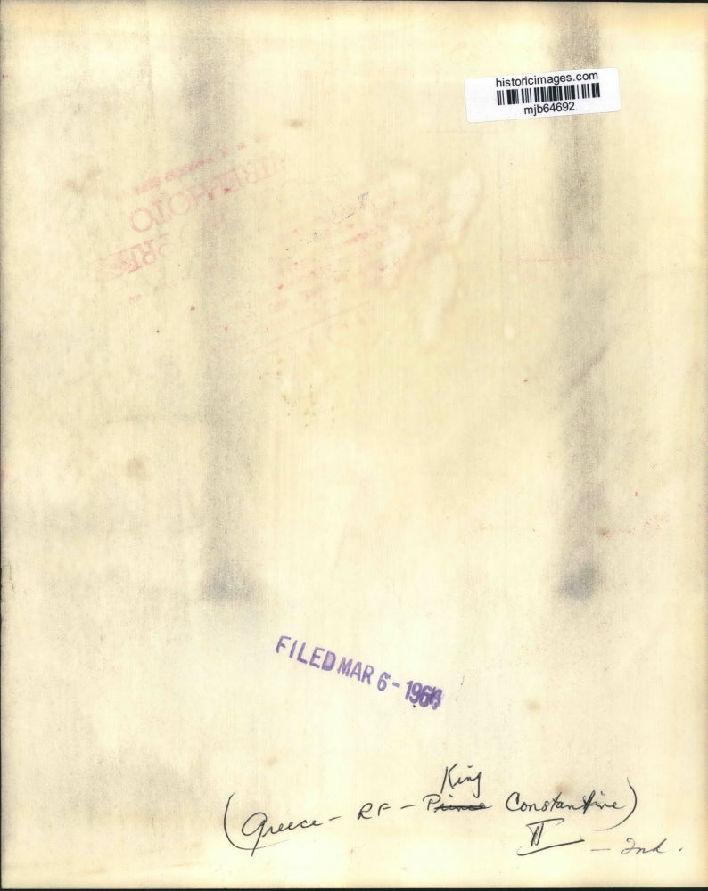 1964 Press Photo Crown Prince Constantine of Greece, Athens - mjb64692