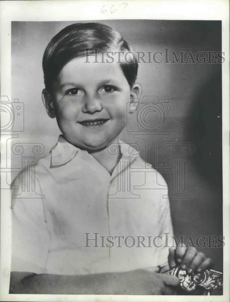 1947 Press Photo Greece&#39;s Crown Prince, Constantine, had his seventh birthday