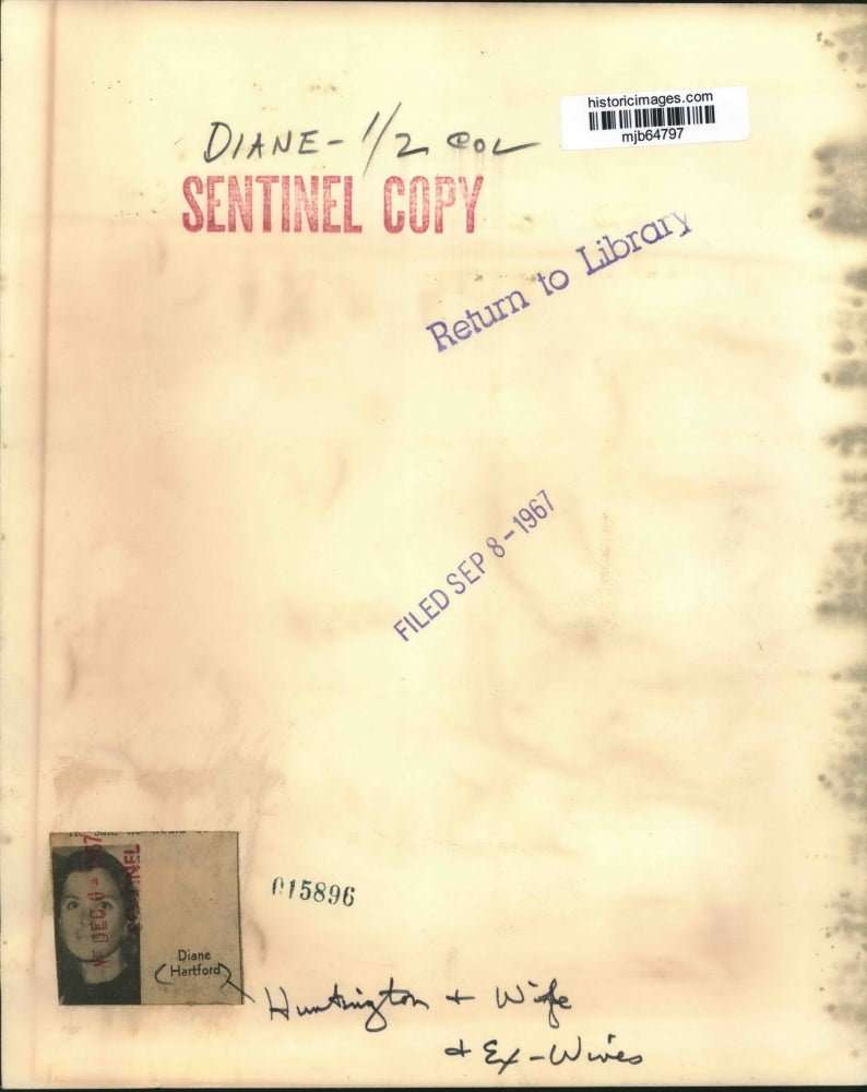 1967 Press Photo Diane Brown Hartford to divorce A & P heir, Huntington Hartford