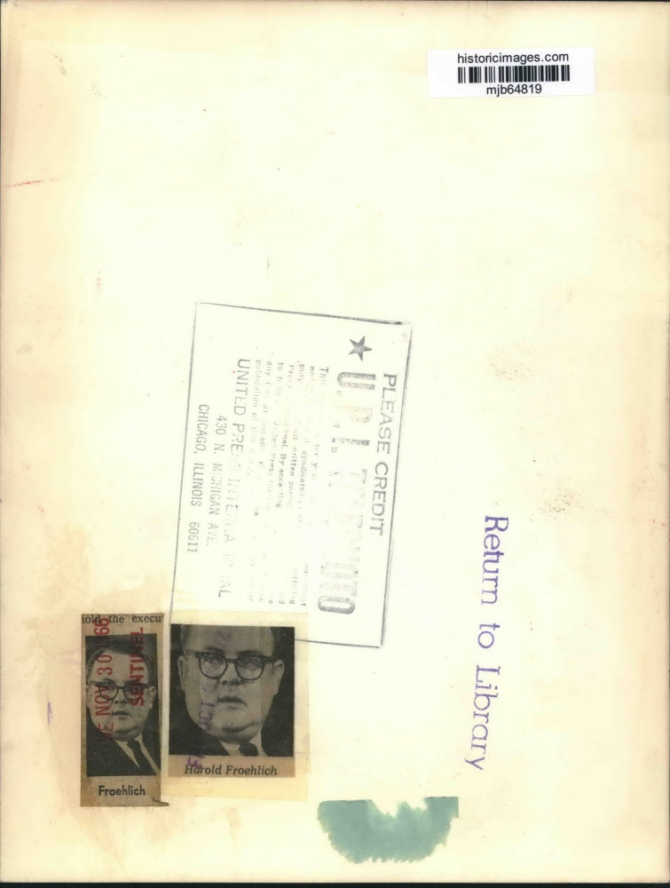 1966 Press Photo Speaker Harold Froehlich, Wisconsin Assembly - mjb64819