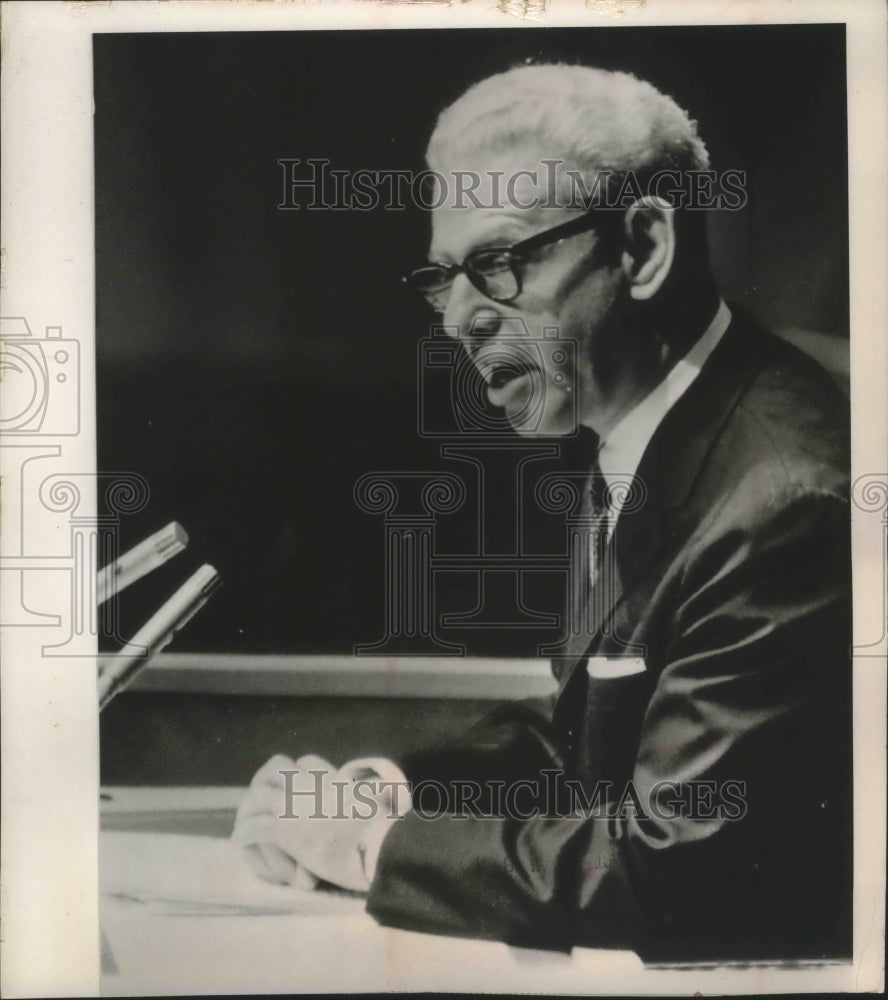 1965 Press Photo Arthur Goldberg, US and Russia to destroy nuclear weapons