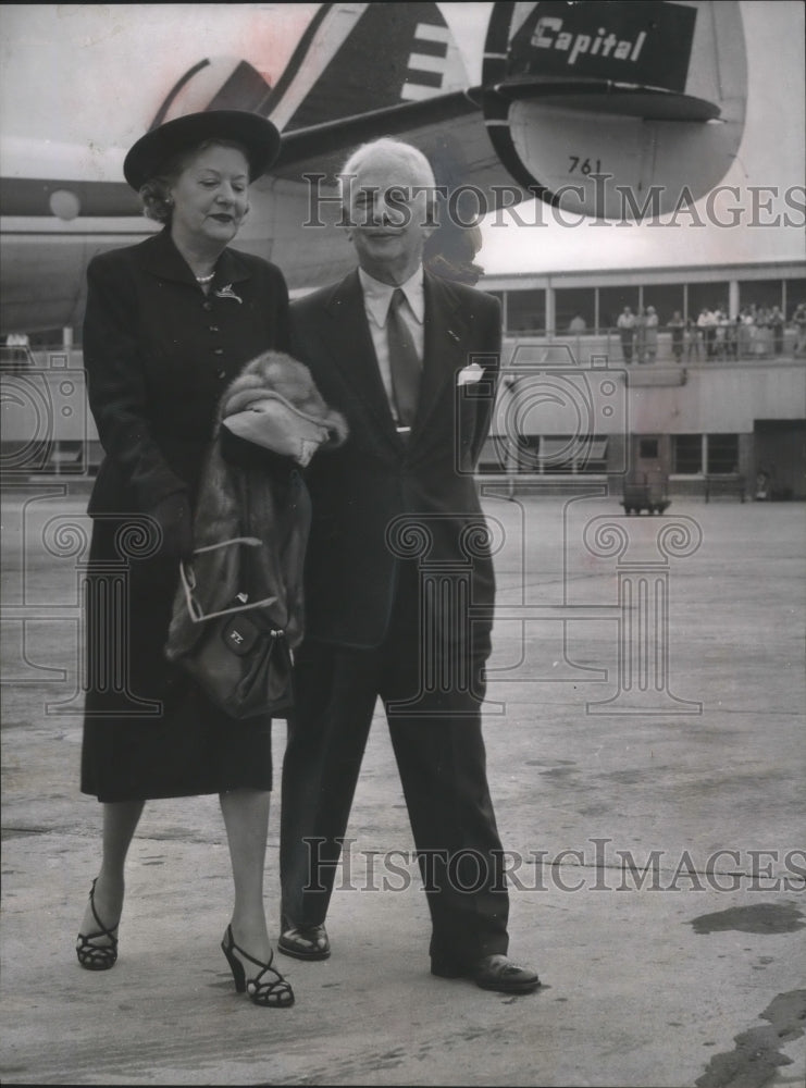 1955 Press Photo Conductor Edwin Franko Goldman and Mrs. Edna Curran, Milwaukee