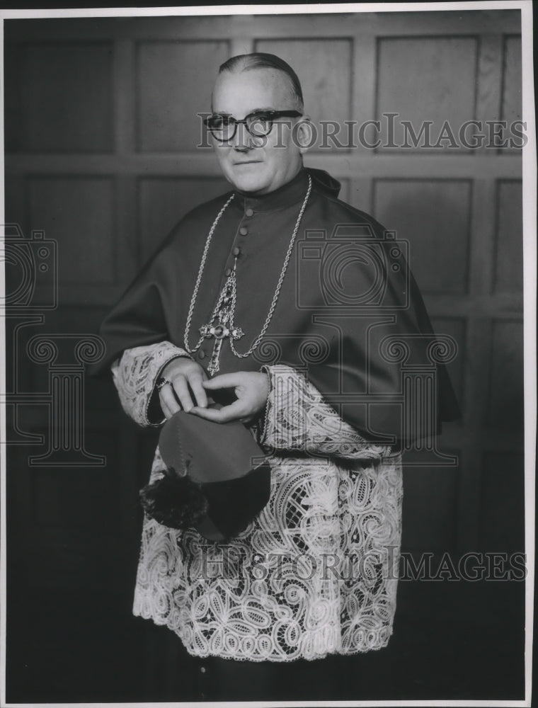 1960 Press Photo George A. Hammes, Bishop of Superior, La Crosse, Wisconsin- Historic Images