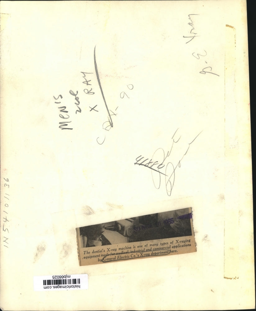 1965 Press Photo Dentist's X-ray machine, General Electric Company - mjb66025