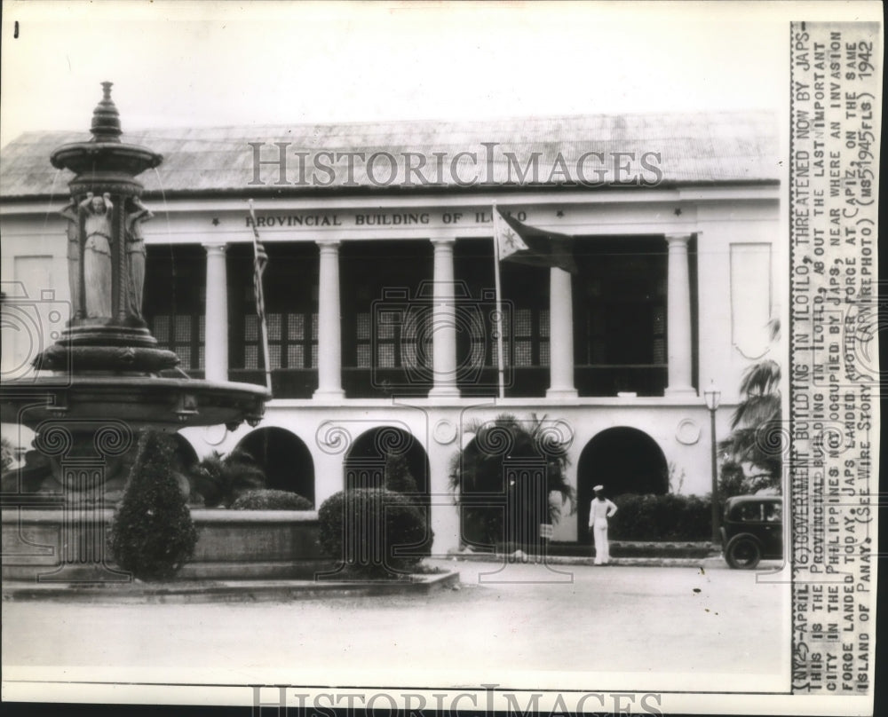 1942 Press Photo Government building in Iloilo, Philippine Islands - mjb66063- Historic Images