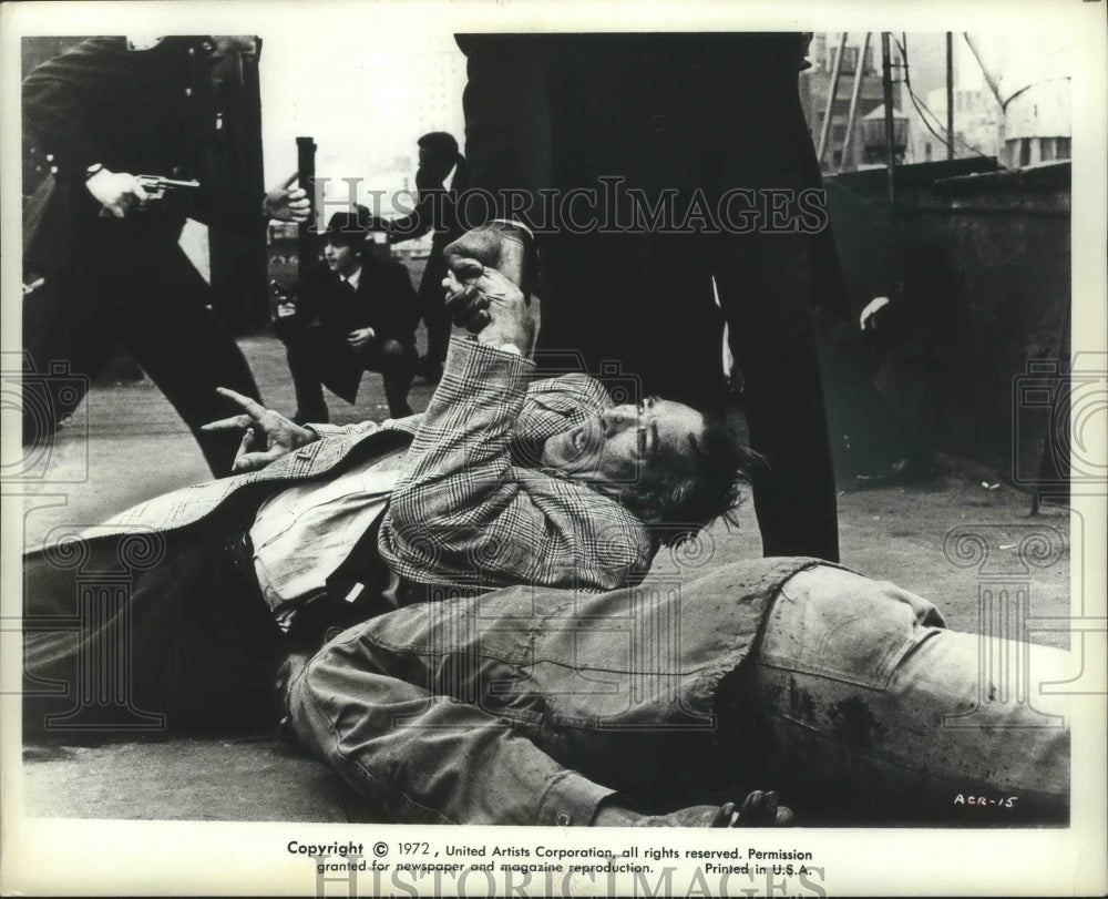 1972 Press Photo Anthony Quinn doesn&#39;t  always like his brutal action of scenes.- Historic Images