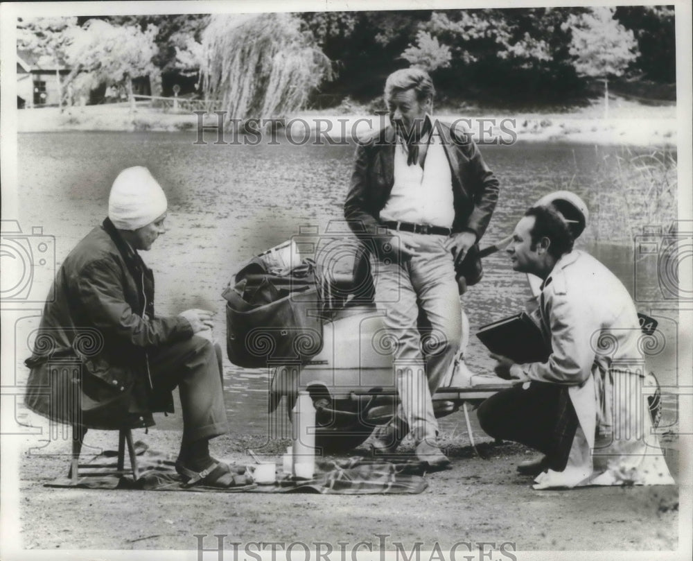 1968 Press Photo of the Cast and Director of the film &quot;Staircase&quot;- Historic Images