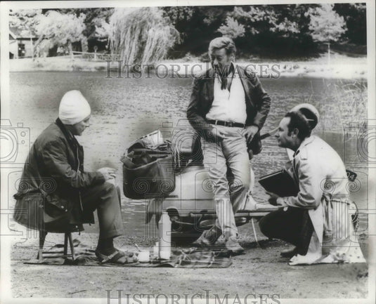 1968 Press Photo of the Cast and Director of the film "Staircase"- Historic Images